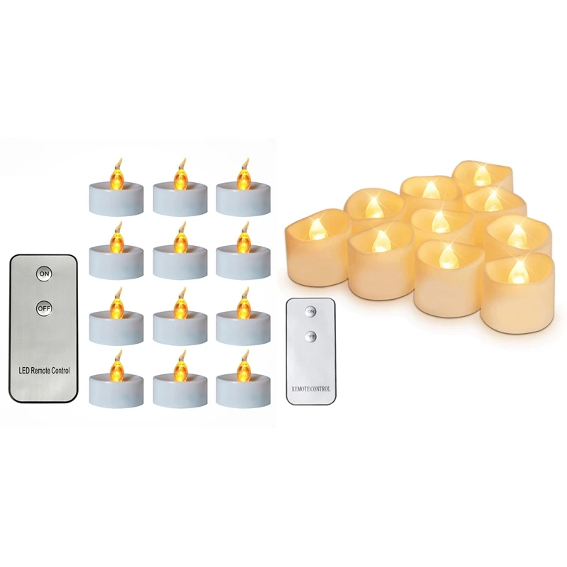 

Светодиодные свечи с пультом дистанционного управления, 24 упаковки