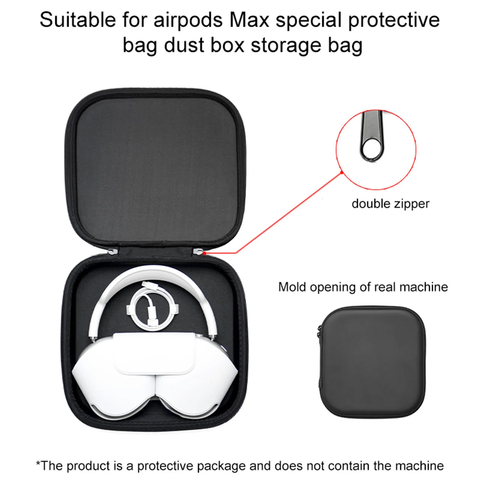 Аксессуары для наушников сумка Apple Airpods Max защитная крутой черный качественный