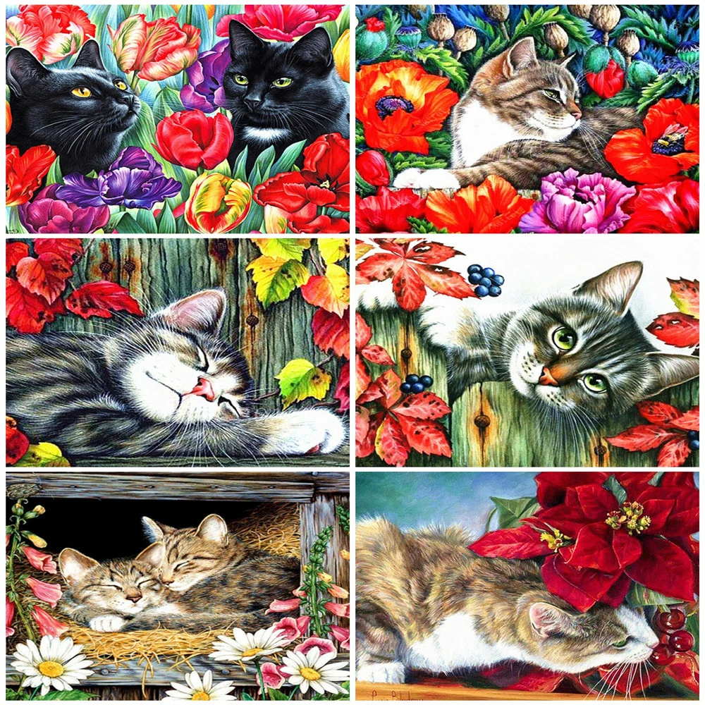 Набор для рисования по номерам на холсте Кот | Дом и сад