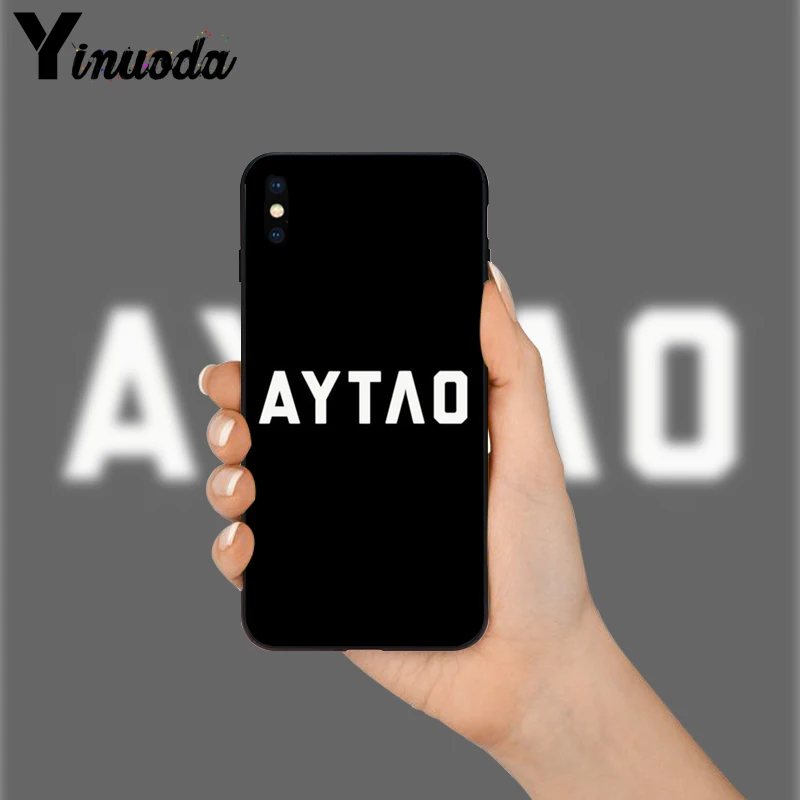 Yinuoda Outlaw айтао черный мягкий резиновый чехол из ТПУ для телефона iPhone 8 7 6 6S Plus X XS MAX 5