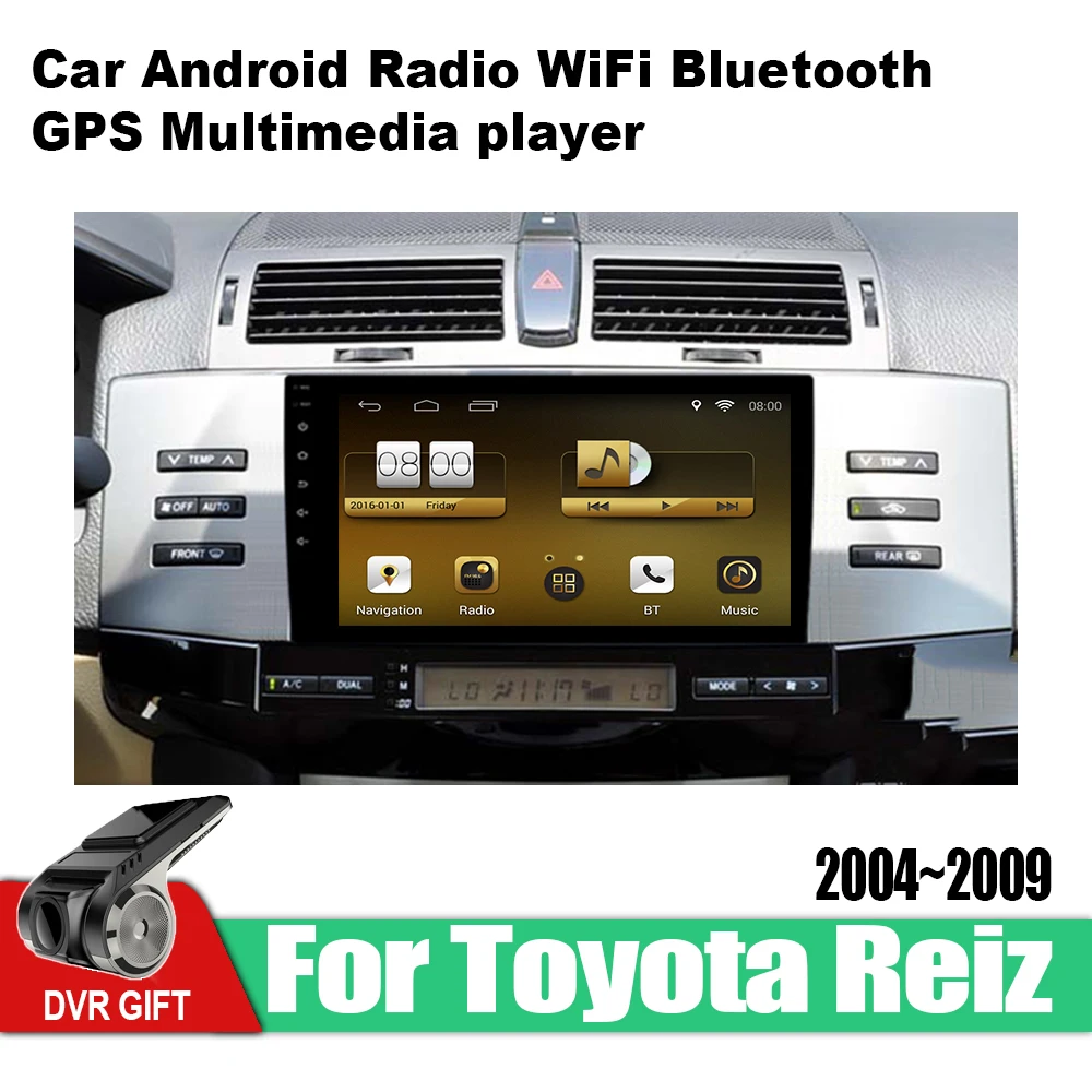 2din Android для Toyota Reiz 2004 2005 2006 2007 2008 2009 Автомобильная Автомагнитола GPS-навигация