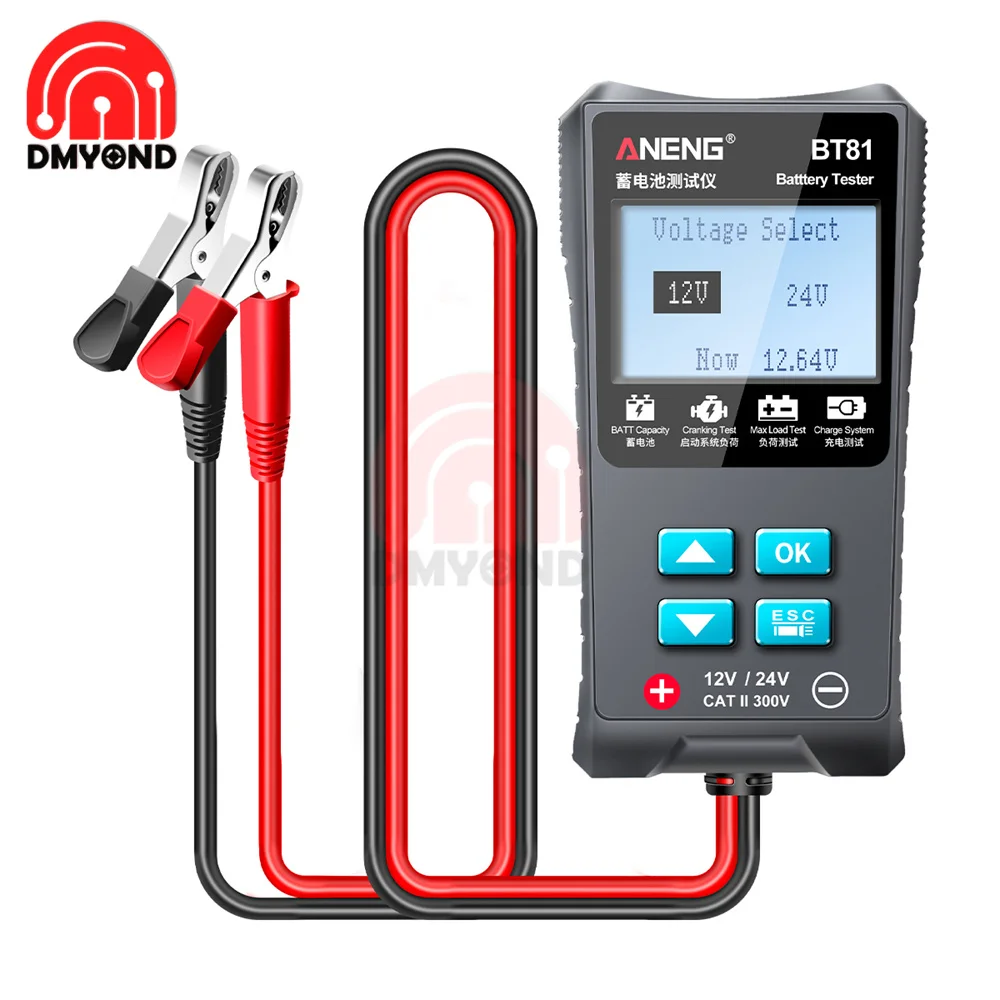

Тестер автомобильных аккумуляторов ANENG BT81, 12 В/24 В, 100-12/24 cca
