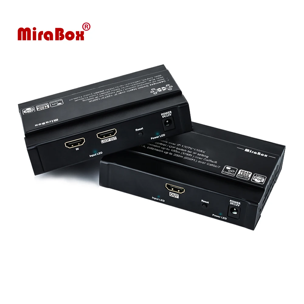 

Удлинитель Mirabox 100m PoE 1080P HDMI Cat5e/Cat6 с матрицей HDMI для распределения видео в спортивных барах и торговых центрах