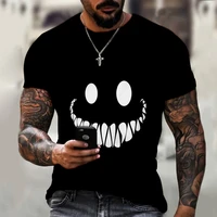 mens and womens 3d printing o neck t shirts thin and breathable cartoon cute naughty sports and fitness summer new style