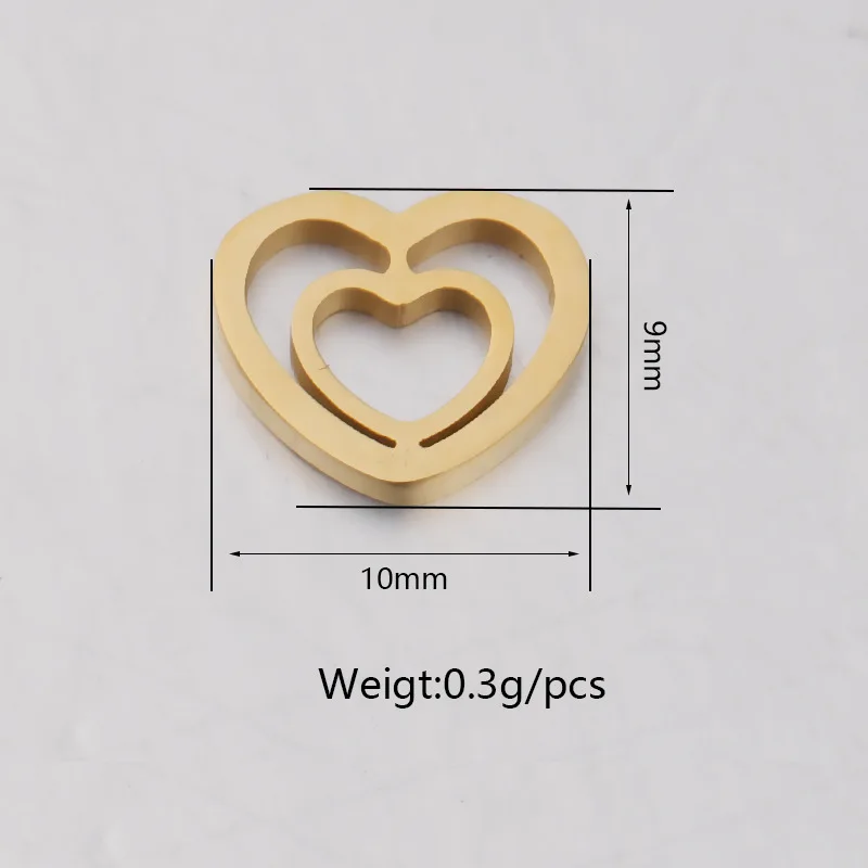 5 шт./лот подвески из нержавеющей стали в виде сердечек и пентаграммы | Украшения