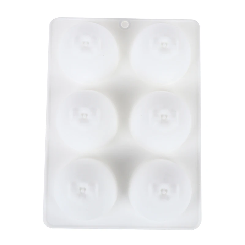 

6 Holes Silicone Orange Mousse Mold For Baking Cake Dessert Fondant Mould