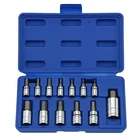 13 шт.компл. комплект насадок для сверл с шестигранной головкой SAE и метрическим размером, комплект торцевых насадок Cr-v, 38 