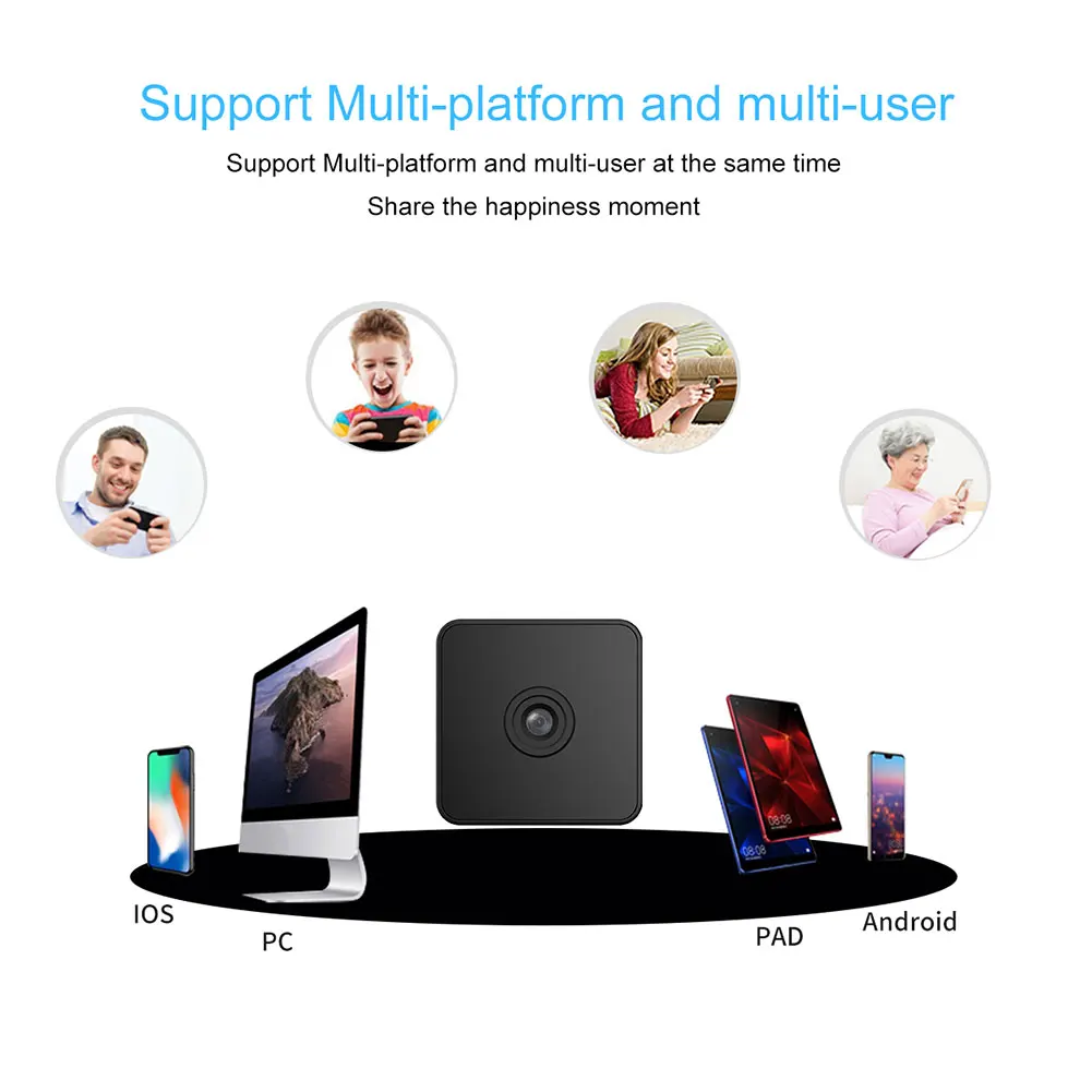 

VRT-VQ9H Mini WiFi IP Camera 720P HD Portable Wireless Infrared Night Vision Motion Detection Home Security Camcorders