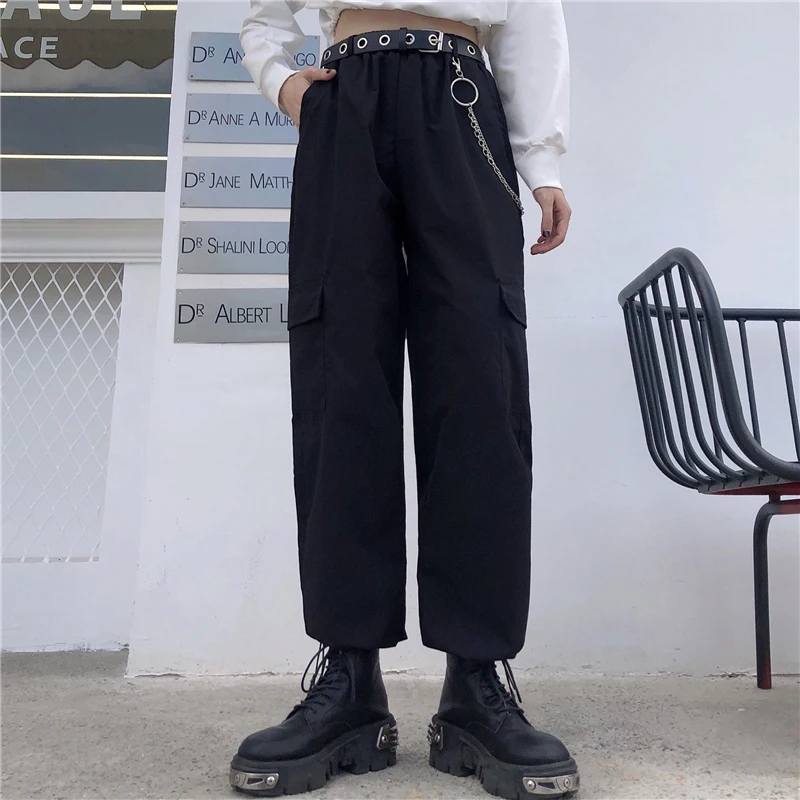 

Супер Популярные комбинезоны CEC женские модные осенне-зимние 2020 свободные прямые повседневные универсальные стройнящие комбинезоны с высо...