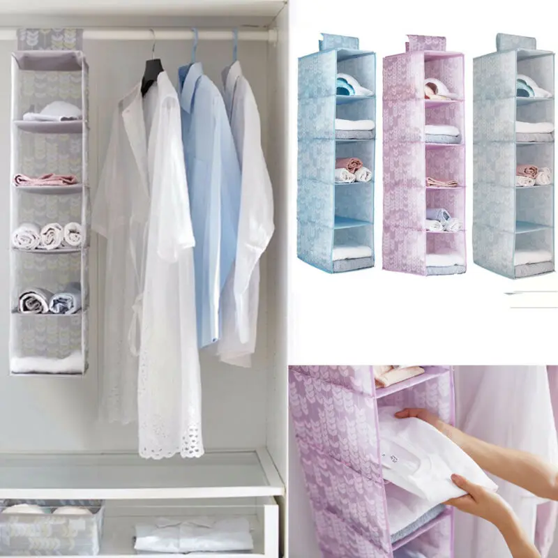 Новый бренд складной шкаф для одежды органайзер подвесного тренинга 5 полка