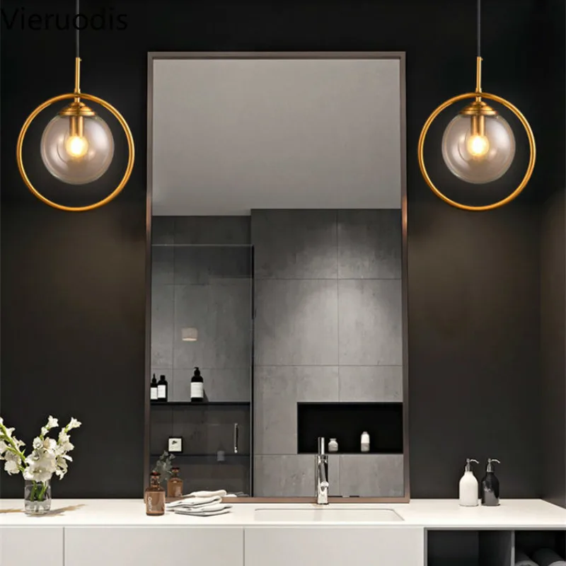 Настенный светодиодный светильник в скандинавском стиле со стеклянными