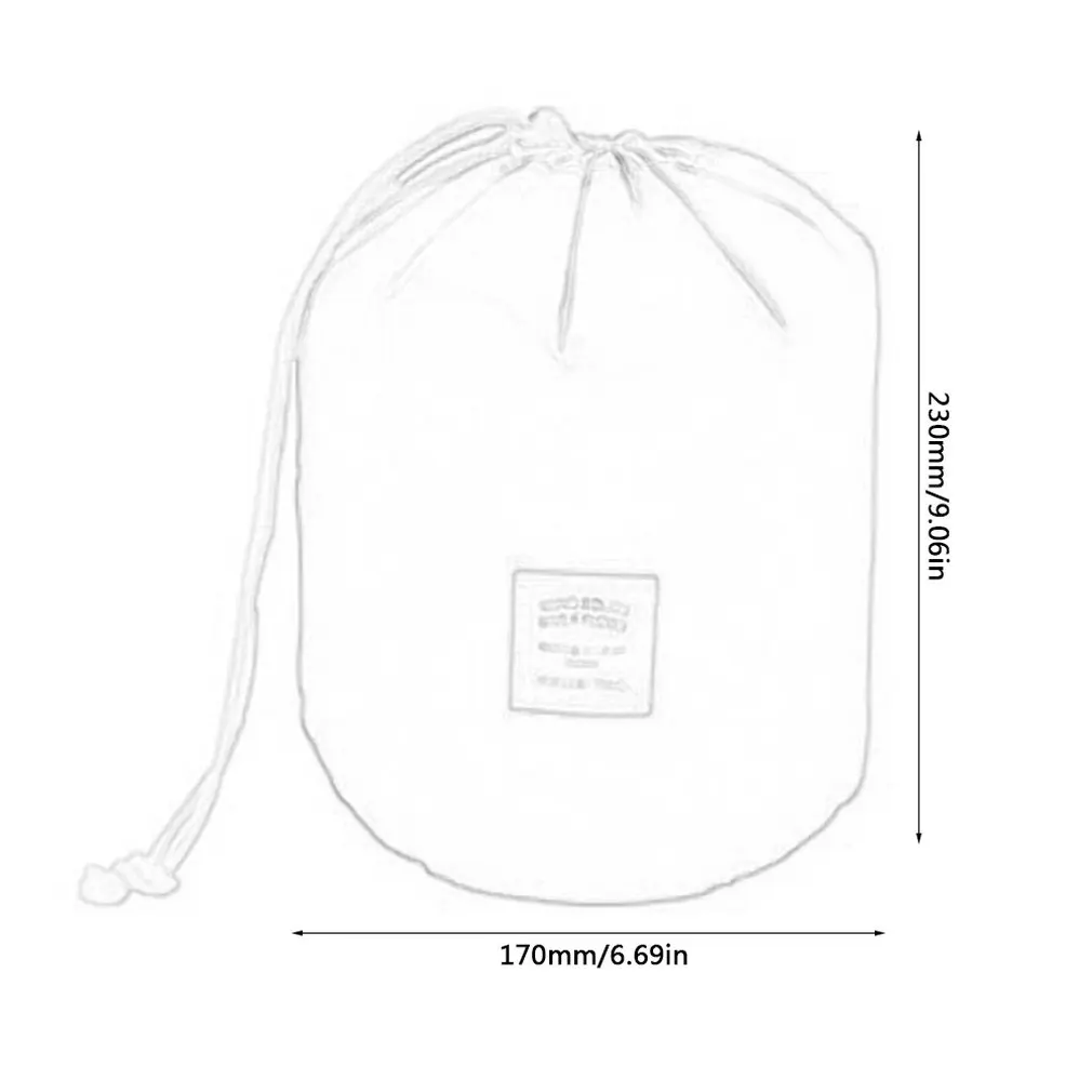 

Large-Capacity Nylon Cylinder Cosmetic Bag Three-Piece Multi-Function Drawstring Wash Bag Portable Travel Storage Bag