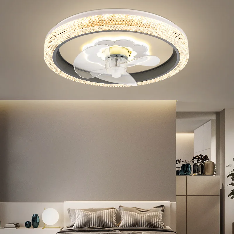 

Bedroom Led Ceiling Fan Light Home Living Room Bedroom Dining Room Ceiling Light Simple Modern with Remote Control Lighting