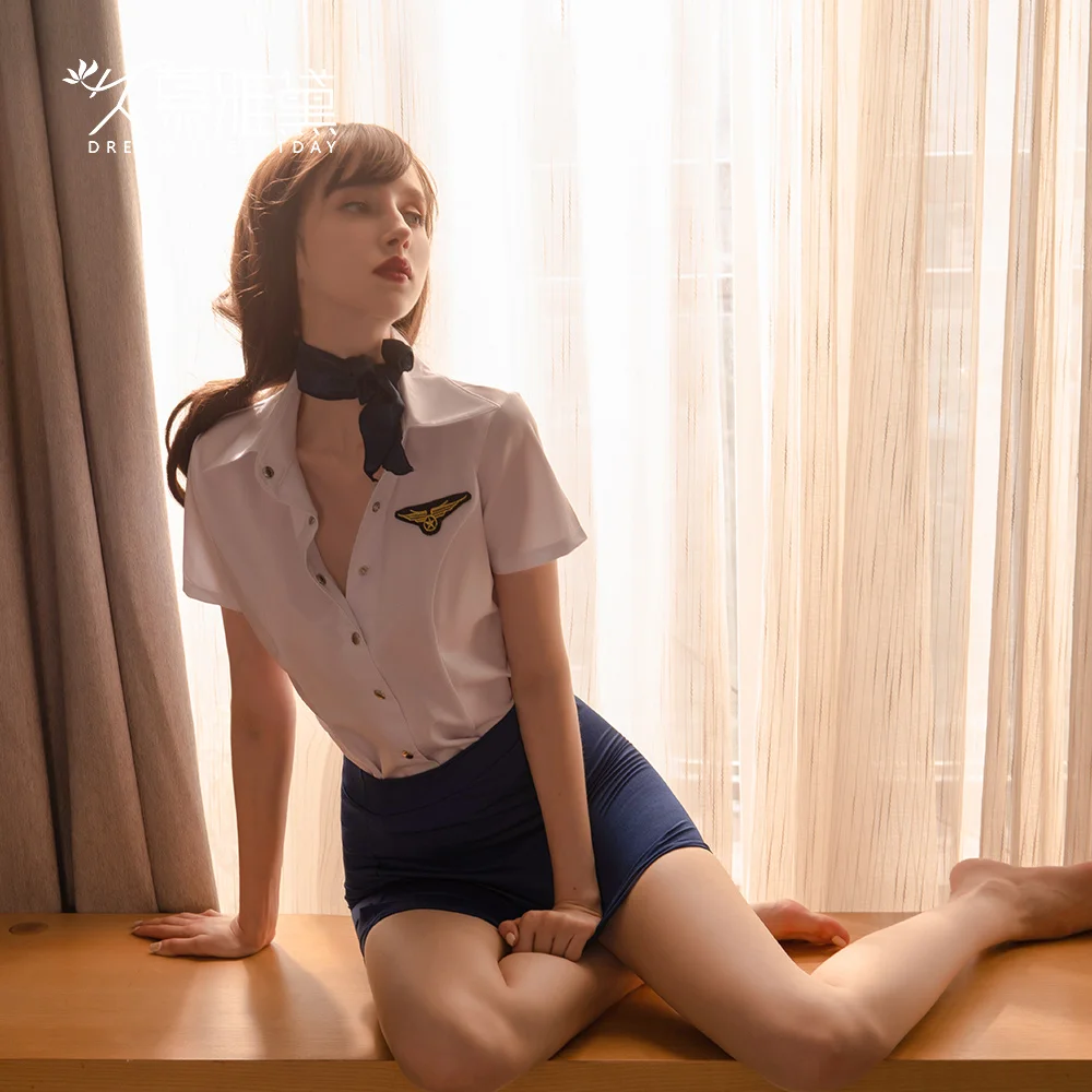 

Униформа стюардессы, MY9COLORS, сексуальная женская стюардесса, косплей, сексуальные костюмы, эротический костюм стюардессы NJY0215