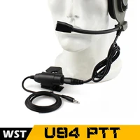 tactical headset u94 ptt adapter for kenwood icom midland motorola plug walkie talkie baofeng uv 82 radio headphone ptt plug
