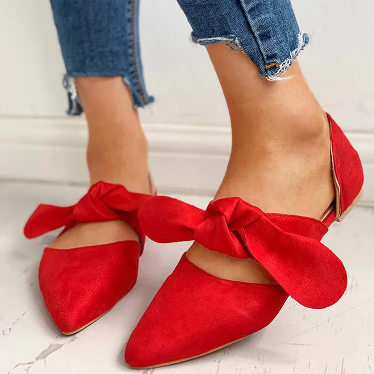 

Top selling fashion pointed bow casual sandals