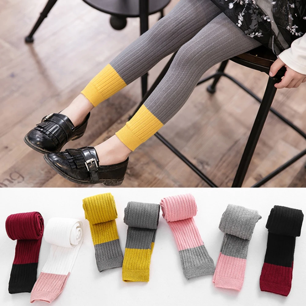 2020 леггинсы для девочек хлопковые детские эластичные цветные Детские