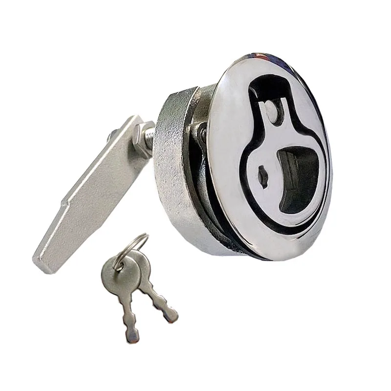 

Boat Marine 316 Stainless Steel Key Hatch Latch Lock Chrome Plated Insert Flush