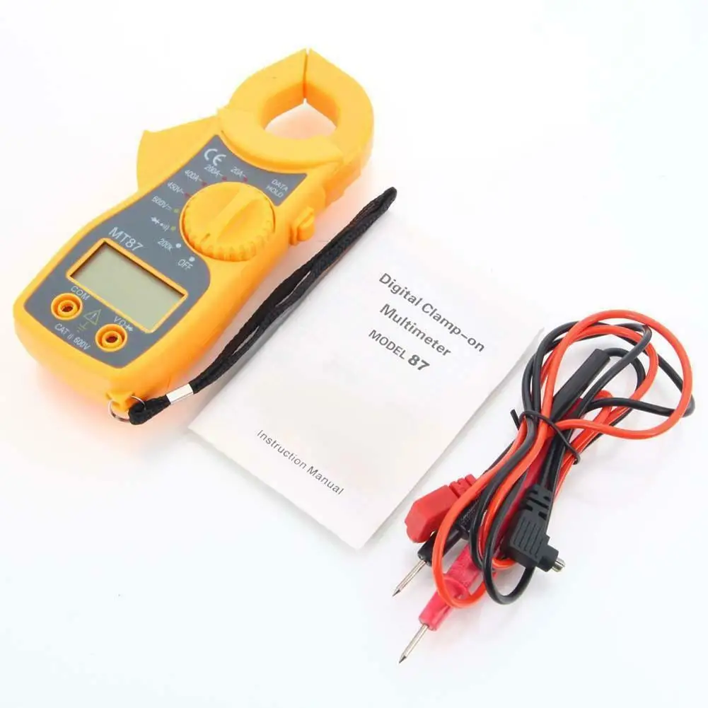

MT87 Clamp Meters Digital Voltmeter Ammeter Ohmmeter Multimeter Volt AC DC LCD Tester Auto Voltage Indicator Electric Tools