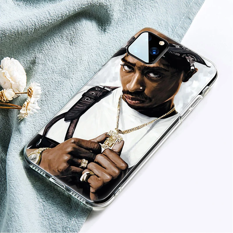 2Pac Makaveli Tupac Amaru Shakur Силиконовый чехол для телефона Apple iPhone 13 12 Mini 11 Pro XS Max X XR 6 6S 7 8 Plus 5 SE 2020.