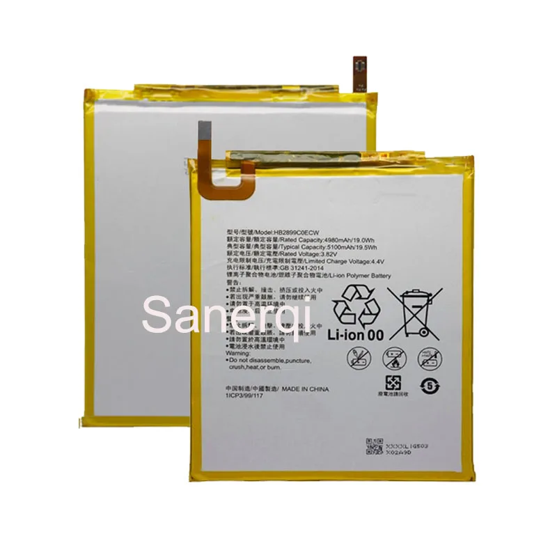 

Для планшетов Huawei MediaPad M3 8,4 дюйма/MediaPad T5 10 AGS2-L09 AGS2-W09 AGS2-L03 HB2899C0ECW, аккумулятор 5100 мАч