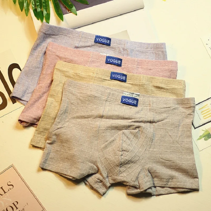 3 шт Мужское нижнее белье удобные Однотонная одежда хлопковые трусы Дышащая и