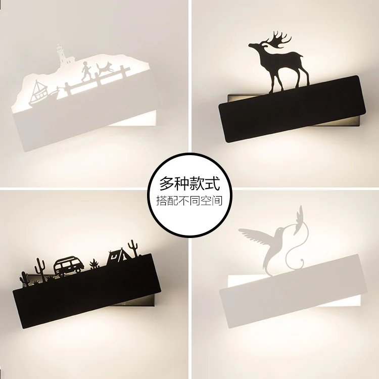 

Современный Скандинавский минималистский детский настенный светильник, Креативный светодиодный светильник в стиле арт-деко для гостиной, ...