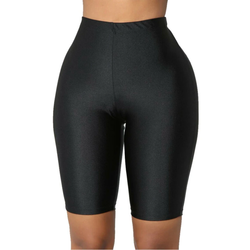 

Shorts Women Thin Fitness Casual High Waist Fashion Biker Shorts Summer Slim Knee-Length Bottoms Black Cycling Shorts Streetwear