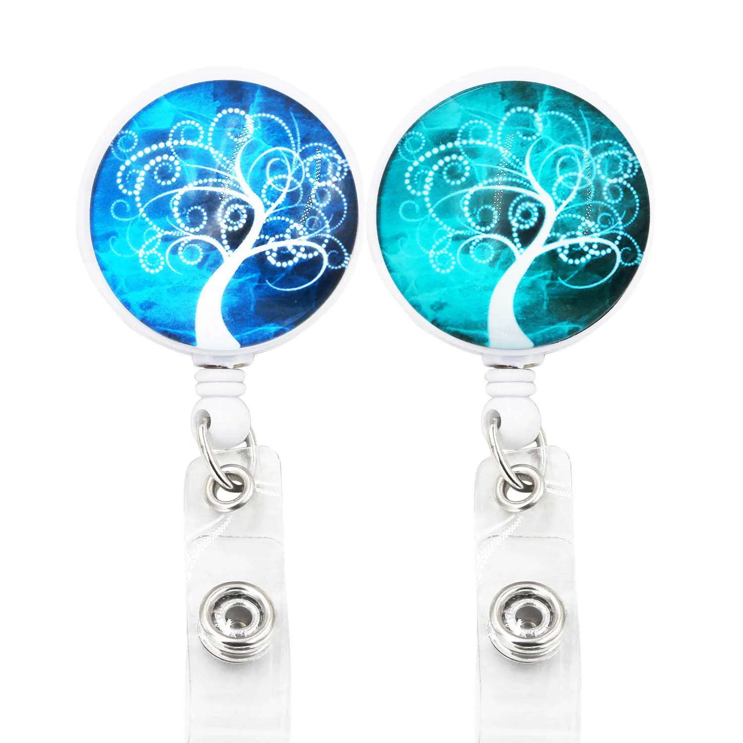 Idclip 1 шт. ID выдвижной держатель значка с зажимом аллигатора жизнь дерево шнур