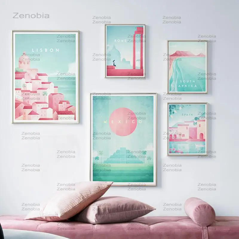 

Famous World Travel Rome Poster Spain Attractions Canvas Painting Wall Art Posters And Prints Pictures For Living Room Decor