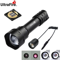 ultrafire outdoor uf t20 cree ir 850nm 940nm remote control switch luz night vision zoomable led flashlight light hunting torch