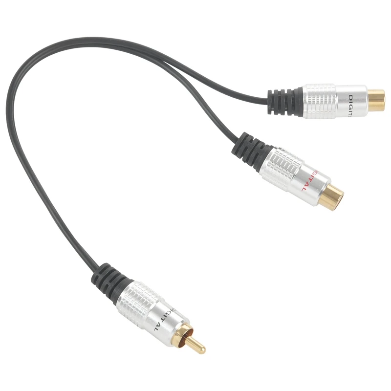 2X Металлический Переходник RCA мама-двойной 2-RCA папа с золотым покрытием сплиттер