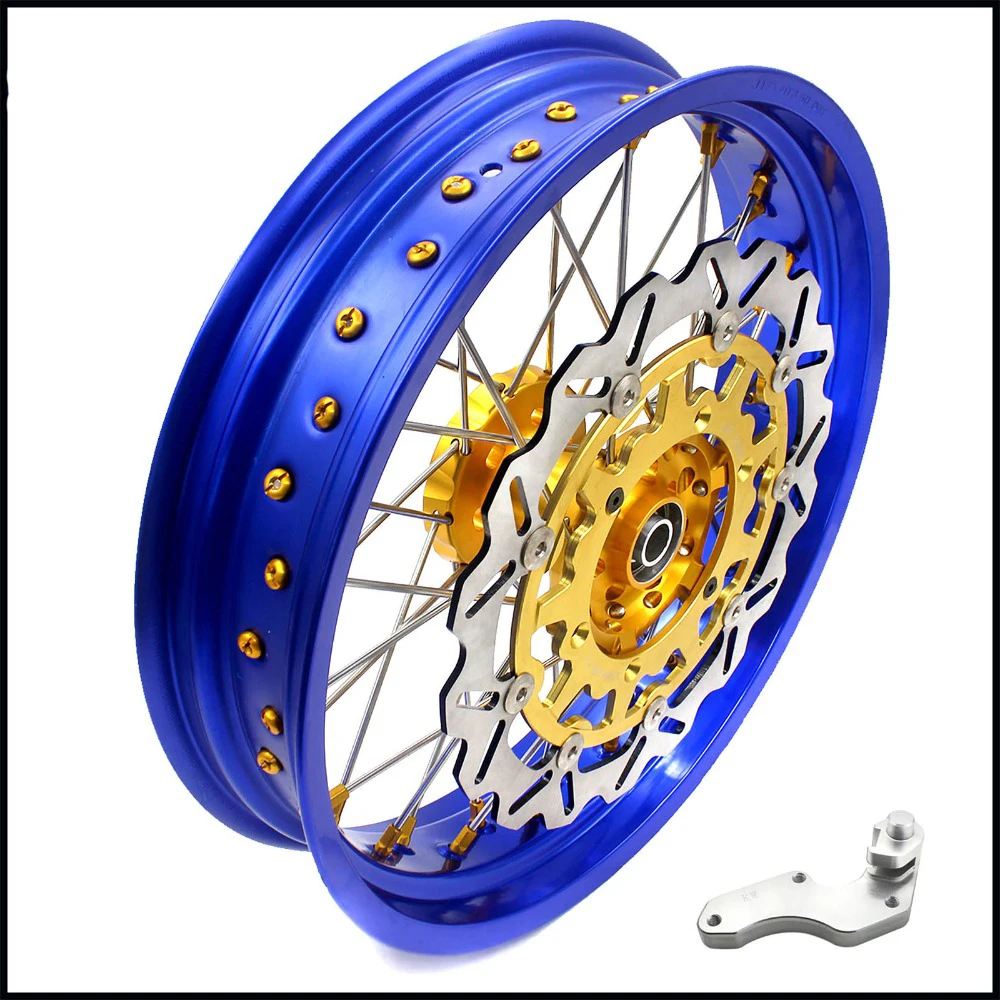 Комплект колес SUPERMOTO 3 5/5 0 для SUZUKI DRZ400 2000 2004 DRZ400E 2007 DRZ400S 2018 синие диски|motard wheels|supermoto