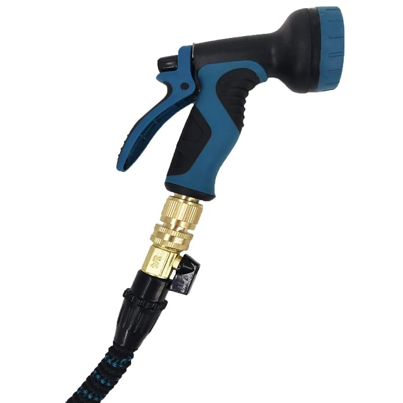 

Garden Hose Quick Connectors Solid Brass 3/4 Inch GHT Thread Easy Connect Fittings No-Leak Water Hose Male Female Value 5 Pack