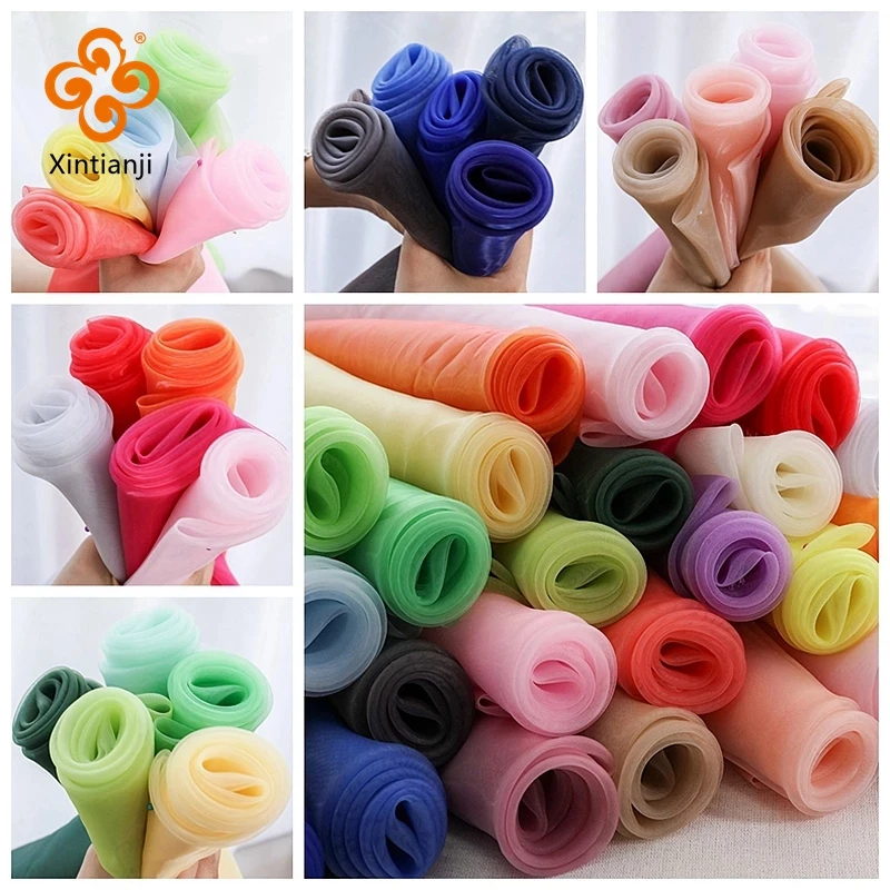Organza Fabric Polyester Patchwork Doll’s Skirt Cloth Wedding Decoration TJ0031 | Дом и сад