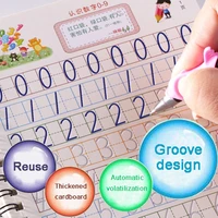 reusable children 3d copybook notepad groove calligraphy numbers 0 10 handwriting books childrens calligraphy 3 8year old child