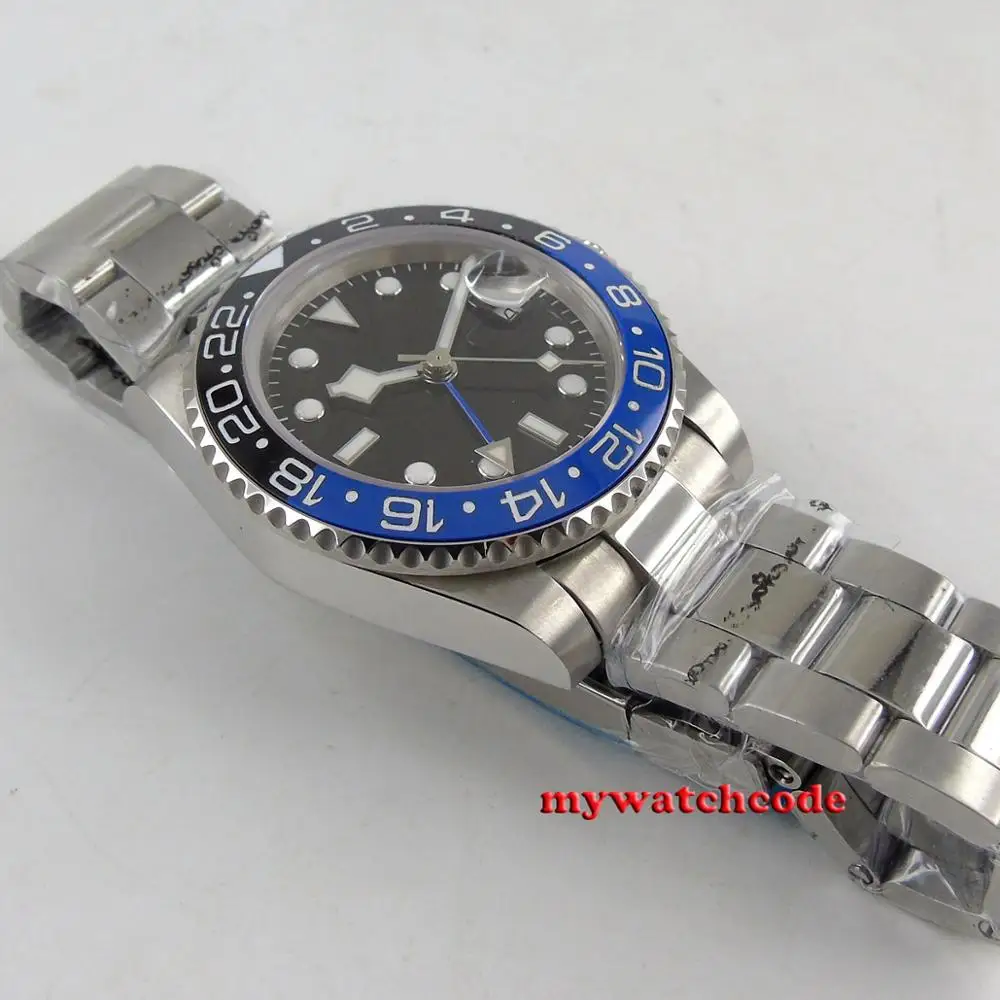 Мужские часы с черным циферблатом 40 мм|Мужские механические часы| |