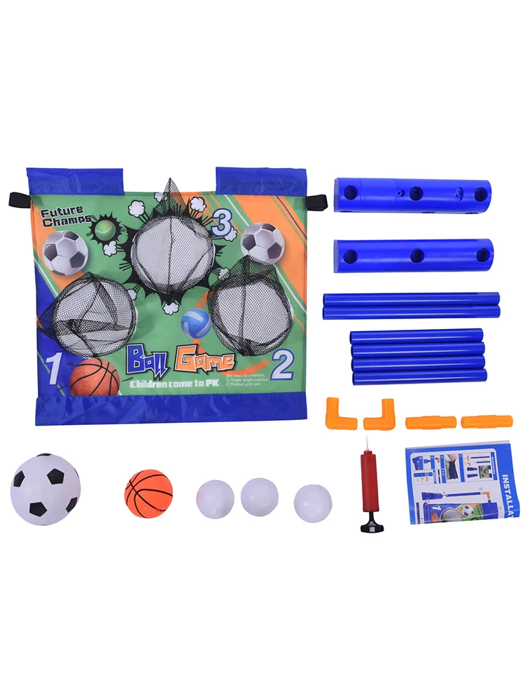 

1 Set Best Gift Electric Soccer Goal Net Set With Pump Basketball Indoor Outdoor Toy For Kids