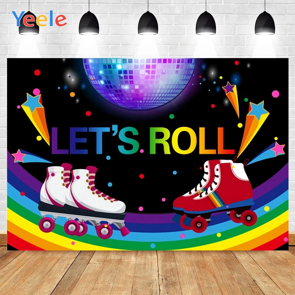 

Фон для фотосъемки Yeele Let's Roll, радуга, Забавный фон для украшения обуви