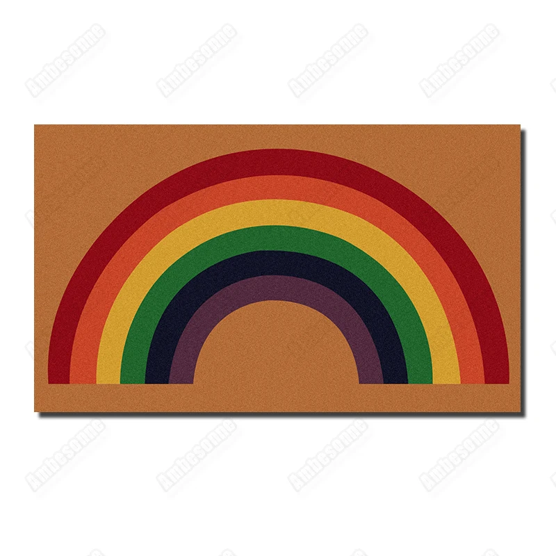 

Коврик для входной двери с радужным принтом