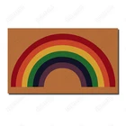 Коврик для входной двери с радужным принтом
