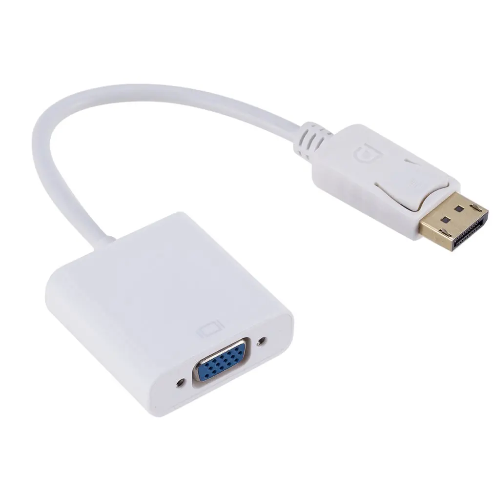 

DisplayPort Display Port DP to VGA Adapter Cable Male to Female Converter for PC Computer Laptop HDTV Monitor Projector