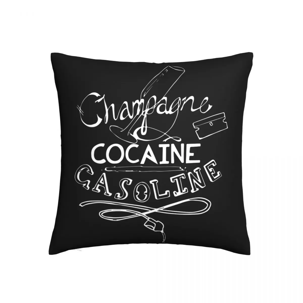 

Panic At The Disco Pillow Case Champagne Summer Soft Pillowcase Polyester Travel Zipper Cover