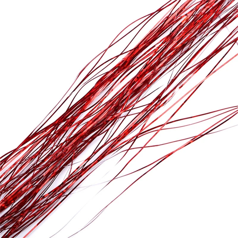 100 PC/bag Fly Fishing Line Tying Flat Holo Tinsel Flash Minnow Pike Saltwater Steelhead Streamer Material WQ | Спорт и развлечения