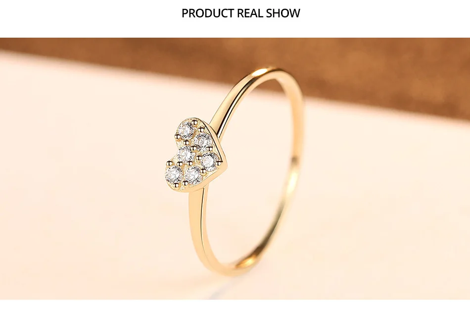 Pure 14K Gold Ring Vintage Star CZ Women Rings Wedding Engagement Fine Jewelry Yellow Gold Bague