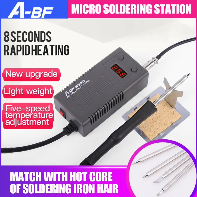 A-BF 950D микро паяльная станция 50 Вт мини умный температурный Регулируемый ремонт Электрический Утюг паяльная станция быстрый нагрев