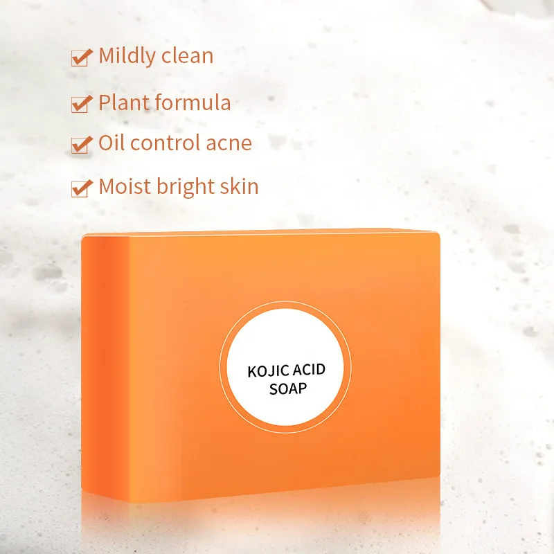 

140g Dark Black Skin Cleansing Lightening Soap Kojic Acid Glycerin Brighten Face Body Whitening Soap Body Bath Soap