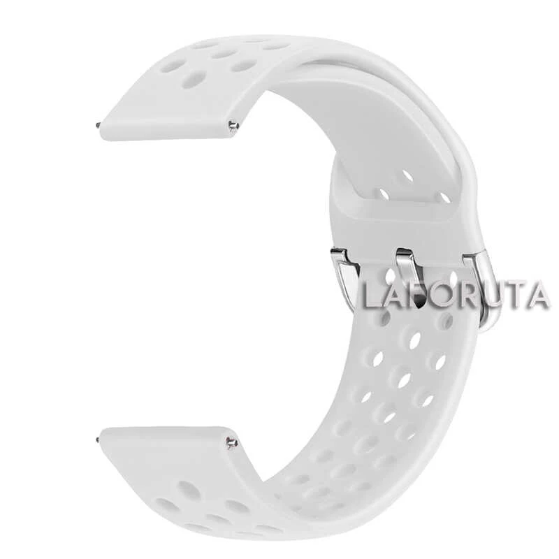 White Galaxy Watch Active Band 20 мм силиконовый ремешок для Xiaomi Huami Amazfit GTS samsung Watch 42 мм gear S2 спортивный браслет аксессуары - Цвет ремешка: White