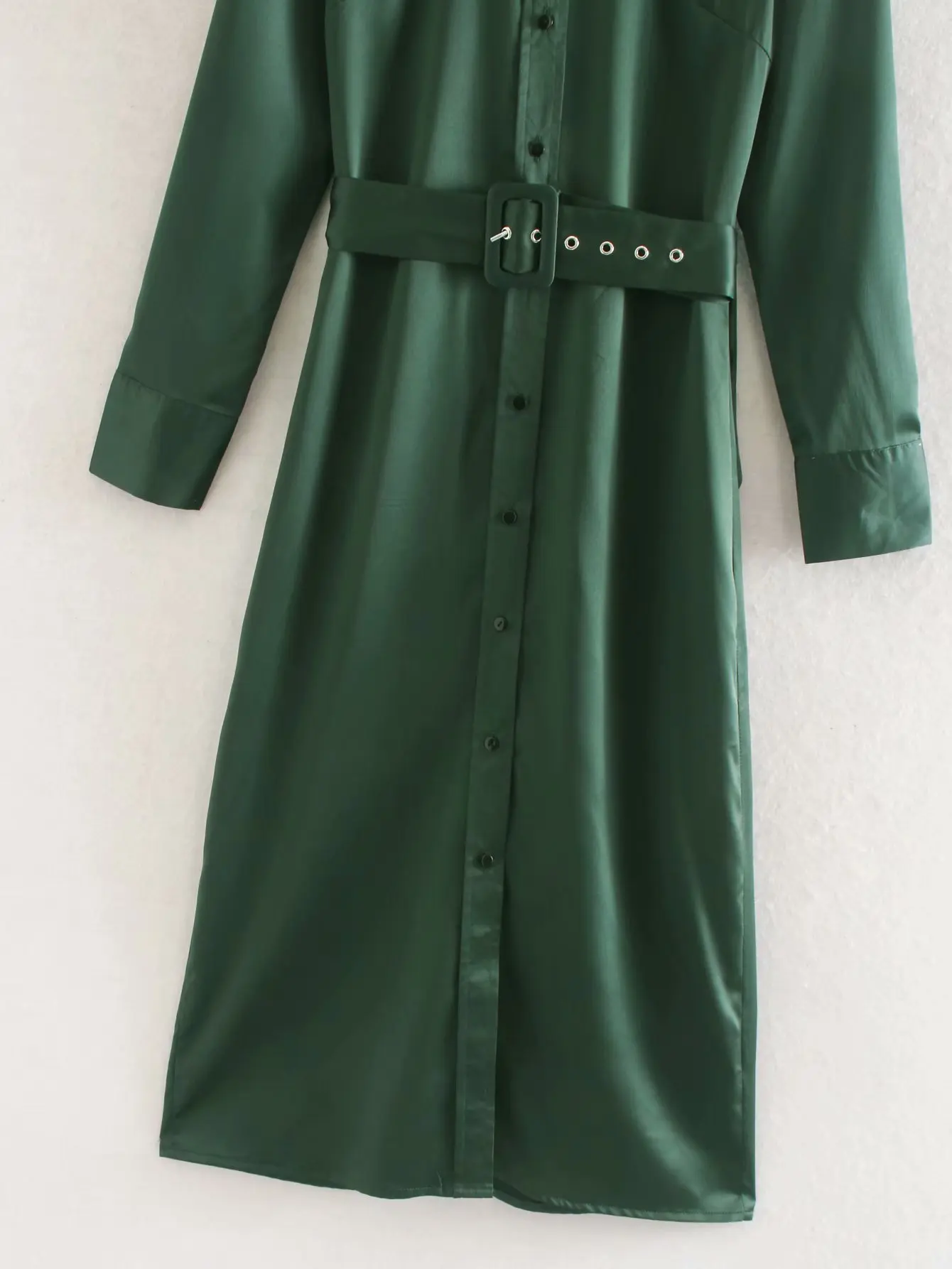 Новинка 2020 женское шелковое атласное платье с длинным рукавом повседневное