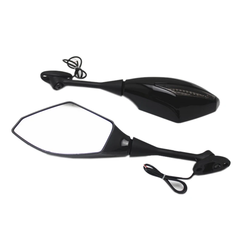 Мотоцикл Копченый черный корпус лампы светодиодный указатель поворота зеркало